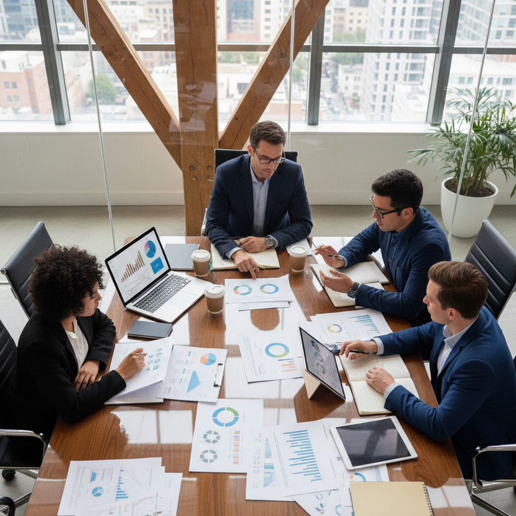 Besprechung zu Nachhaltigkeits- und Compliance-Daten